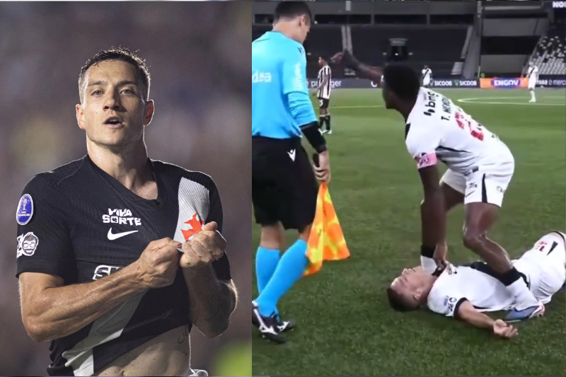 Atacante do Vasco desmaia em campo e assusta torcedores