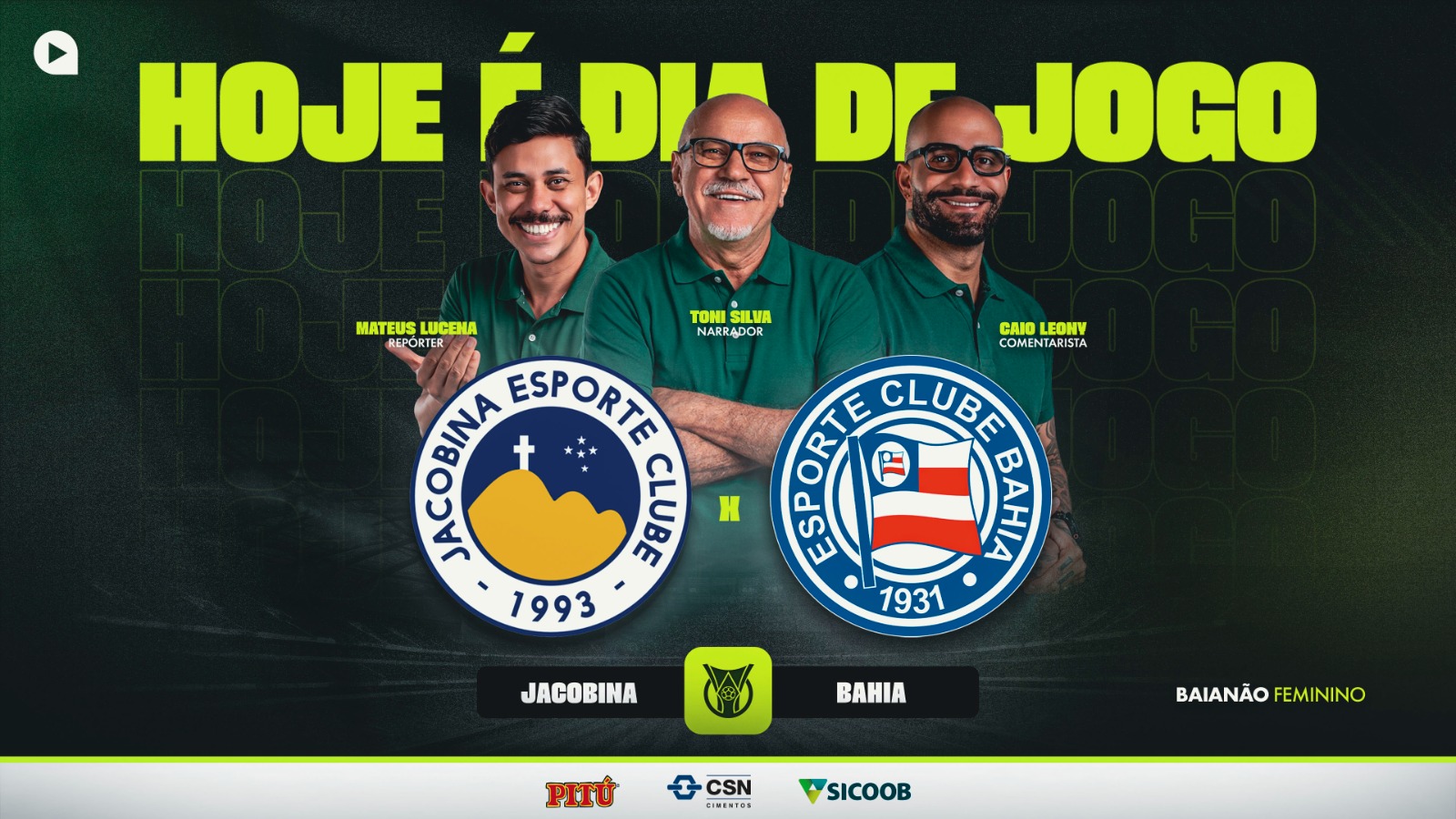 Rádio Sociedade entra em campo com a transmissão de Jacobina x Bahia
