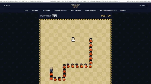 Casa Branca lança jogos estilo 'Snake' e 'Tetris' para capturar imigrantes