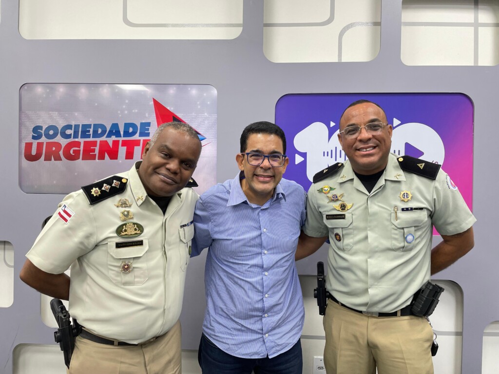 Major Sílvio Rosário e Subtenente Lima Júnior abordam a atuação do Departamento de Promoção Social (DPS) da PM na Bahia