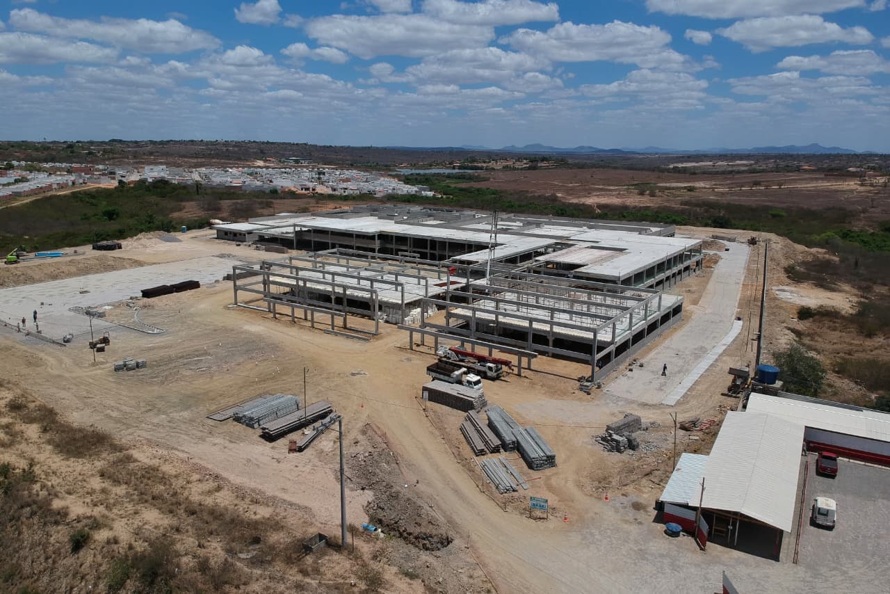 Obras do Hospital e Maternidade Regional do Sisal avançam e chegam a 35%