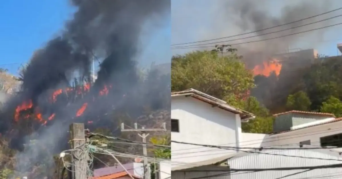 Incêndio em área de dunas no Imbuí assusta moradores
